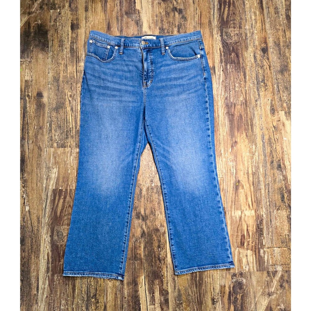 Madewell Slim Medium Wash Bootcut Stretch Denim Jeans 5 Pocket Blue Womens 32